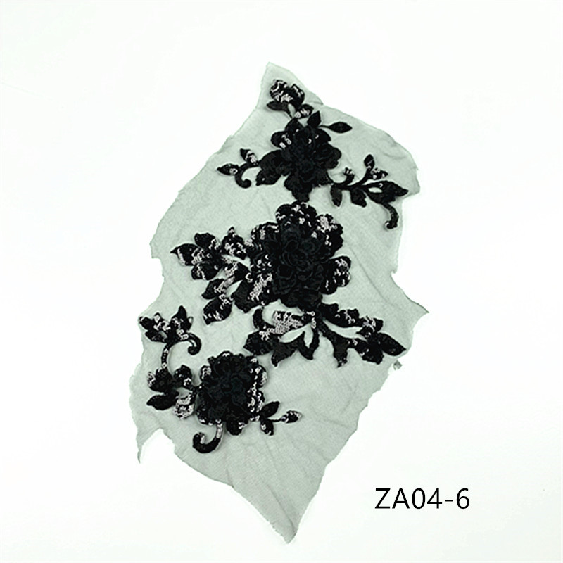 CHICKNIT 3D costume wedding fashion sequin embroidery lace flower applique clothes diy clothing accessories ZA04