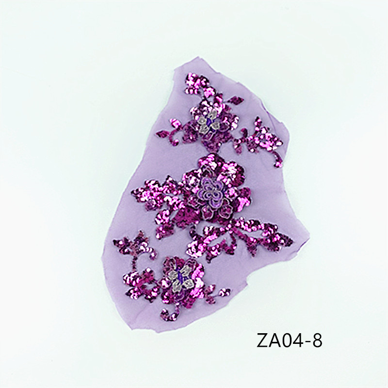 CHICKNIT 3D costume wedding fashion sequin embroidery lace flower applique clothes diy clothing accessories ZA04