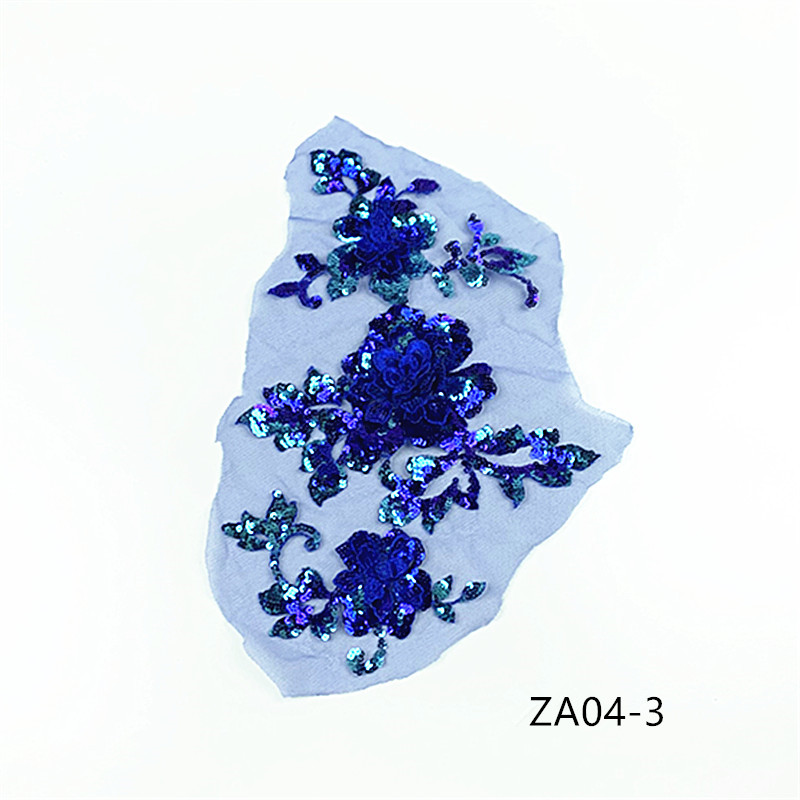 CHICKNIT 3D costume wedding fashion sequin embroidery lace flower applique clothes diy clothing accessories ZA04