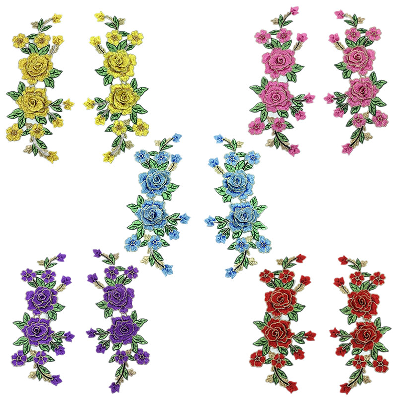 CHICKNIT mirror pair Multiple colors Phnom Penh 3D Water soluble sewing flower patch embroidered diy garment accessories CA08