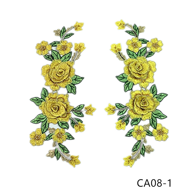 CHICKNIT mirror pair Multiple colors Phnom Penh 3D Water soluble sewing flower patch embroidered diy garment accessories CA08