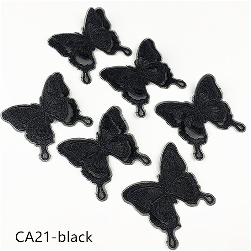 zsbszc new fashion 10PCS 6X5.5cm Double layered 3D butterfly Embroidered Applique patch sew on cloth wedding gown accescies CA21