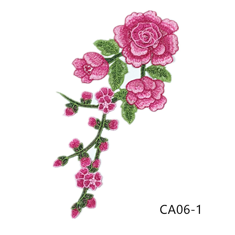 zsbszc new fashion 1pcs 28X14cm colors Embroidered Applique Flower patch sew on cloth wedding gown clothing accescies CA06