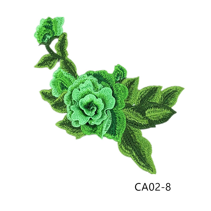 zsbszc new fashion 1pcs 22X12cm Embroidered Applique Flower patch sew on cloth wedding gown clothing accescies CA02