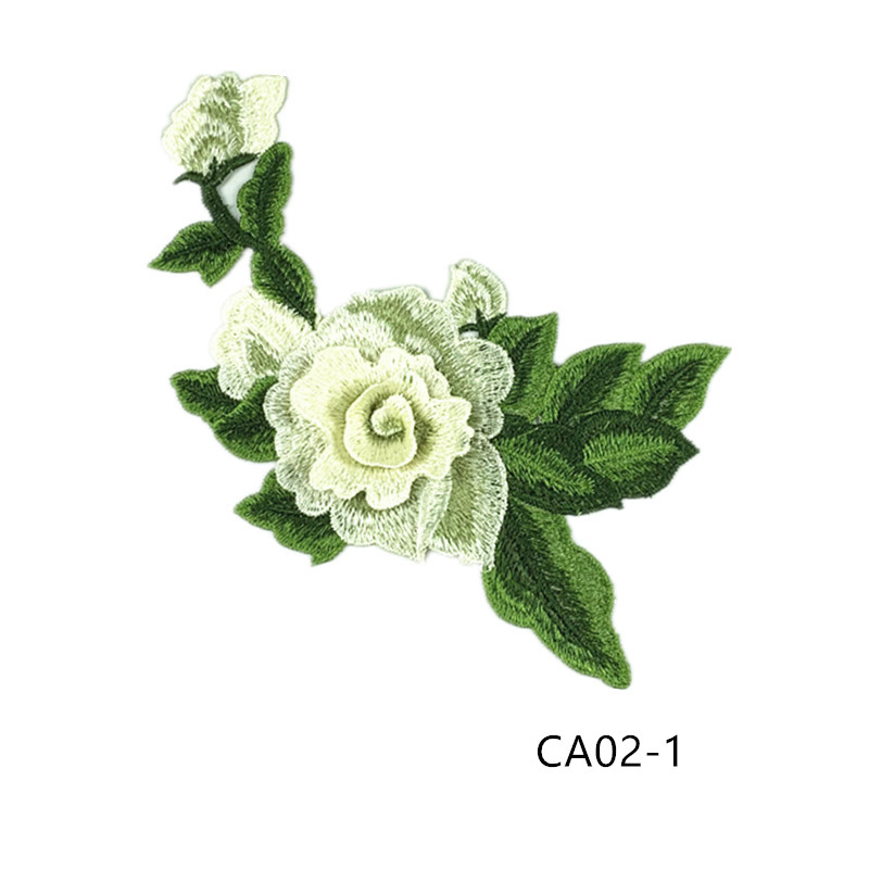 zsbszc new fashion 1pcs 22X12cm Embroidered Applique Flower patch sew on cloth wedding gown clothing accescies CA02
