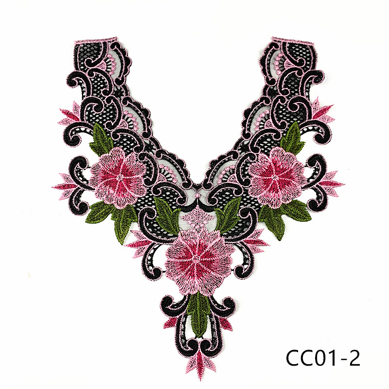 CHICKNIT fashion 33x28cm Embroidered venise lace collar red diy New Dance Skirt Dressing Party Clothing Accessories CC01