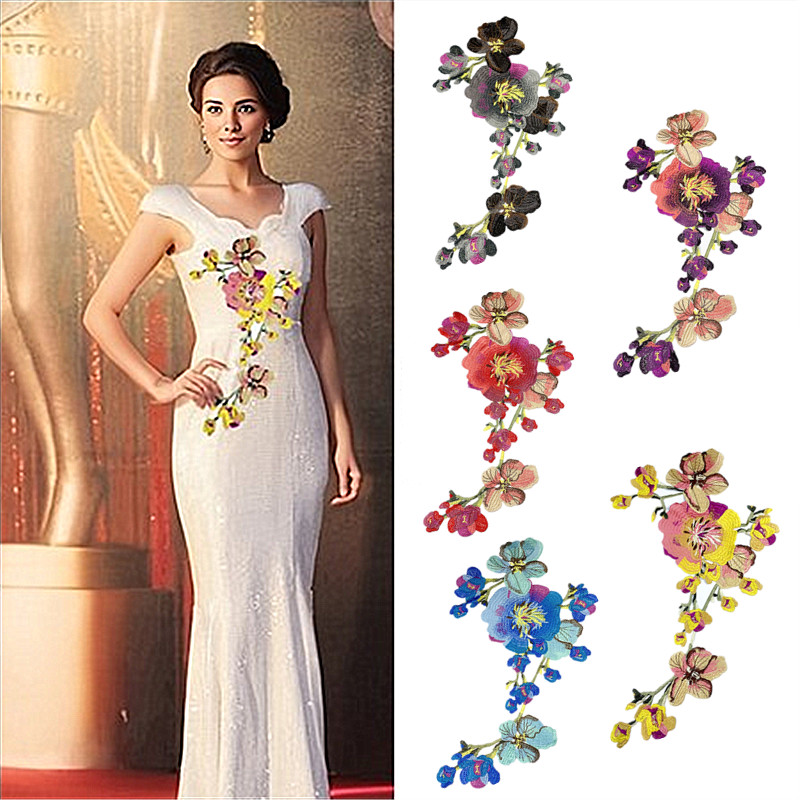 CHICKNIT fashion 56x30cm Embroidered venise lace collar red diy New Dance Skirt Dressing Party Clothing Accessories CA15