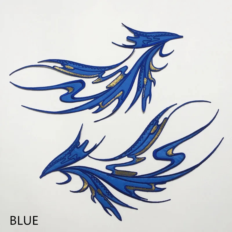 2 pair 29*17CM Multicolor optional embroidery Iron stick Dress lace applique flower patch dancing garment accessories DA896