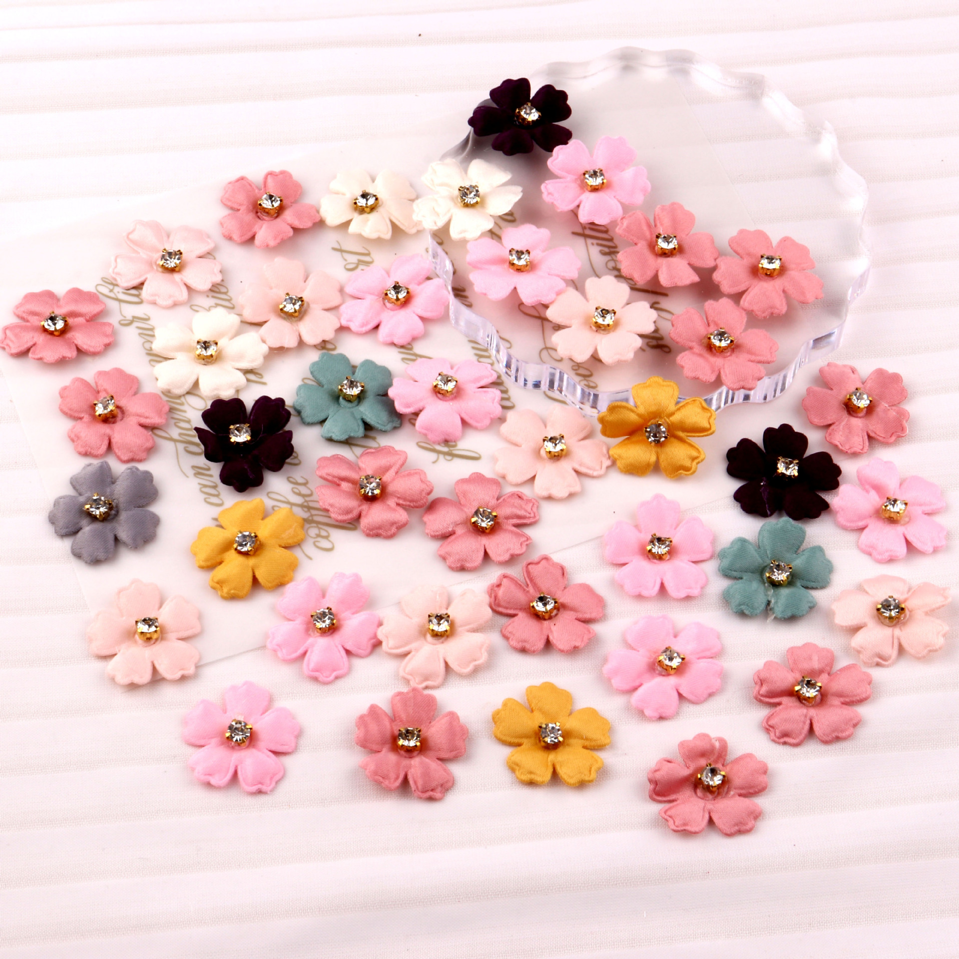 250pcs Soluble Silk Flower Banner decoration Lace Trim Wedding Embroidered Diy Handmade Patchwork Sewing Supplies Crafts FZ01