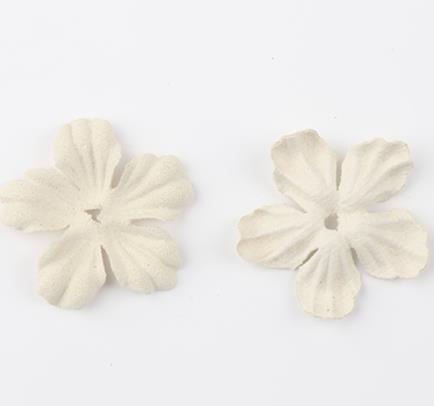 500PCS   Hot-selling clip hair accessories headdress head flower material package jewelry accessories DIY microfiber leather five-petal flower piece DX06