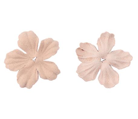 500PCS   Hot-selling clip hair accessories headdress head flower material package jewelry accessories DIY microfiber leather five-petal flower piece DX06