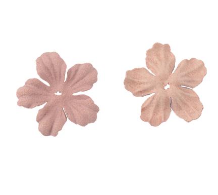 500PCS   Hot-selling clip hair accessories headdress head flower material package jewelry accessories DIY microfiber leather five-petal flower piece DX06