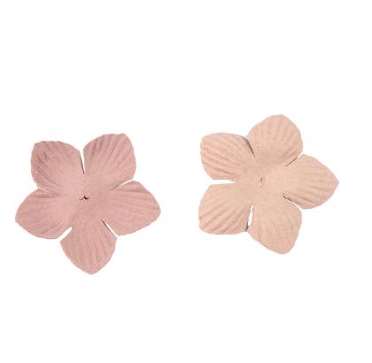 500pcs  Hot-selling clip hair accessories headdress head flower material package jewelry accessories microfiber leather 5 petal flower piece DX07