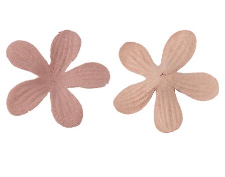 500PCS  Popular flower pieces microfiber leather flower petals flower pieces hair accessories clip materials clothing bags packaging accessories DX12