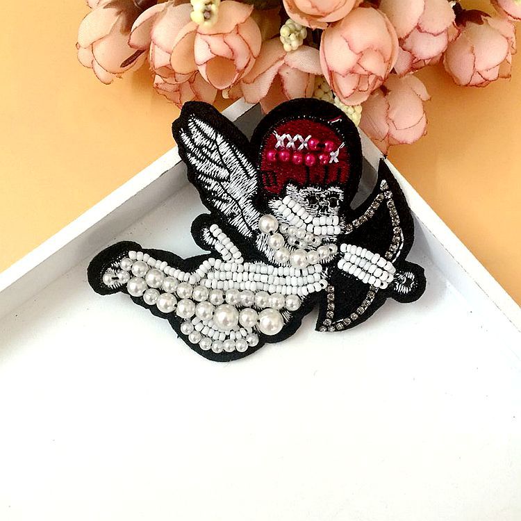 5PCS  Handmade beaded clothing decoration Cupid arrow cloth patch bag shoes clothing DIY accessories  ZA35