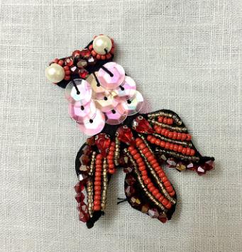 5PCS  Heavy industry beaded crystal pineapple snowflake handmade beaded cloth patch clothing accessories patch diy jewelry ZA47