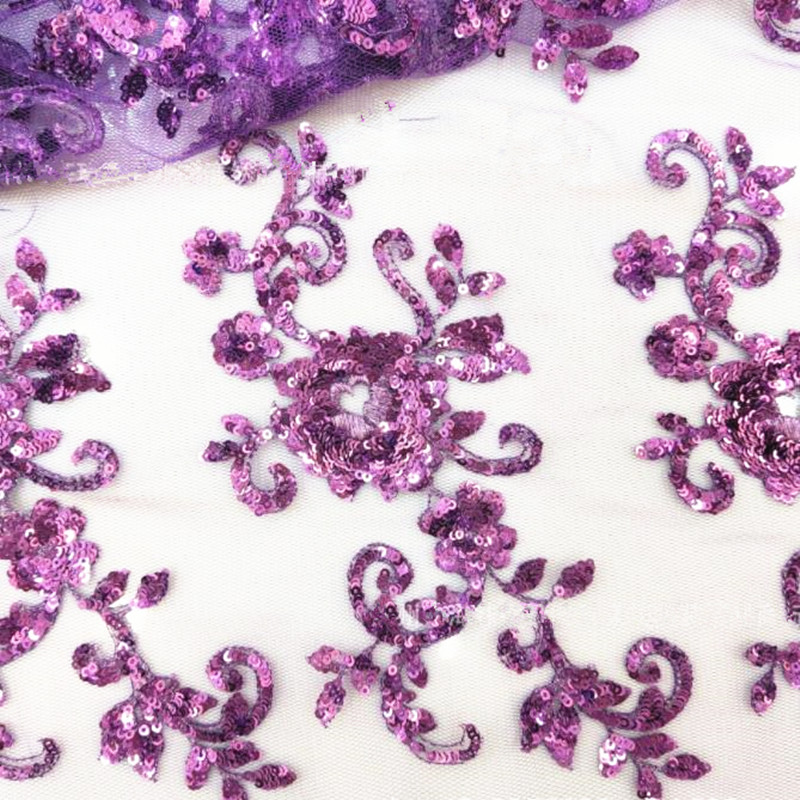 zsbszc 2pcs 23*12cm 3D costume wedding new sequin embroidery lace gown applique clothes diy gown clothing accessories ZA76