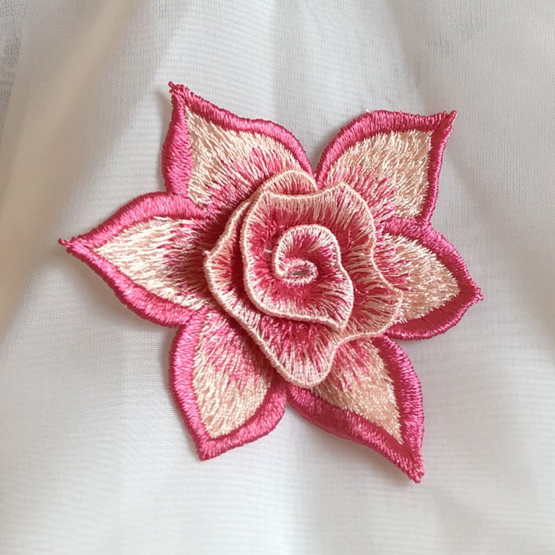 DIY rhinestone beaded sequin lace embroidery applique embroidered patch fabric clothing 3D flower for cheongsam LT01