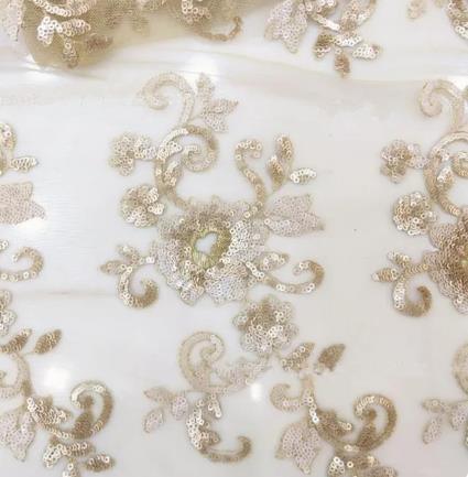 zsbszc 2pcs 23*12cm 3D costume wedding new sequin embroidery lace gown applique clothes diy gown clothing accessories ZA76