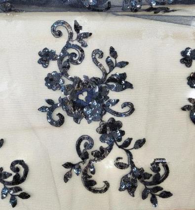 zsbszc 2pcs 23*12cm 3D costume wedding new sequin embroidery lace gown applique clothes diy gown clothing accessories ZA76