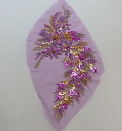 CHICKNIT fashion 2pcs embroidered lace flower applique patch clothes Shoulder flower diy garment accessories ZA63