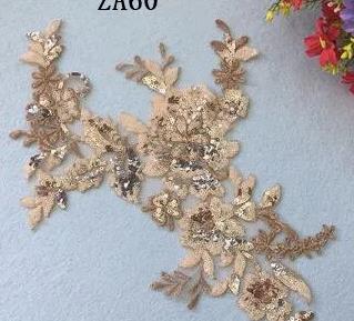 European color variety sequin embroidery costumes clothing accessories dress fashion matching patch ZA60