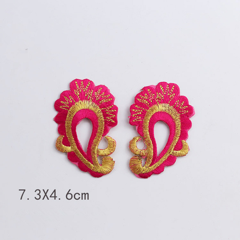 Peacock feather embroidered fabric patch Embroidered stickers for performance costumes CA065