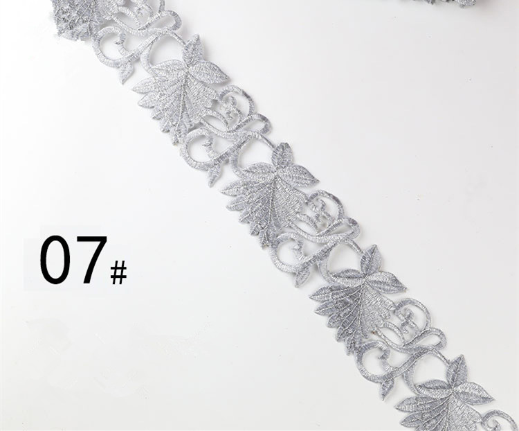 Embroidered lace with gold and silver ancient costume patterns diy ethnic garment costume dress embellished textile iron-on lace trims CB02