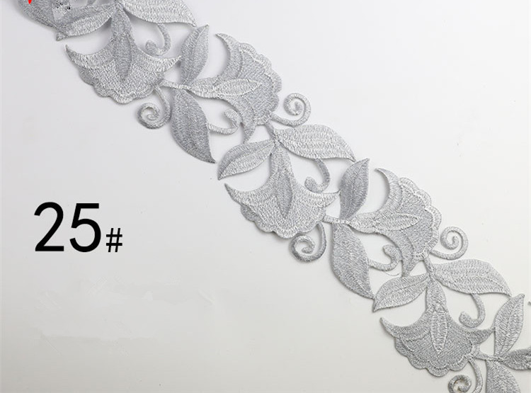 Embroidered lace with gold and silver ancient costume patterns diy ethnic garment costume dress embellished textile iron-on lace trims CB02