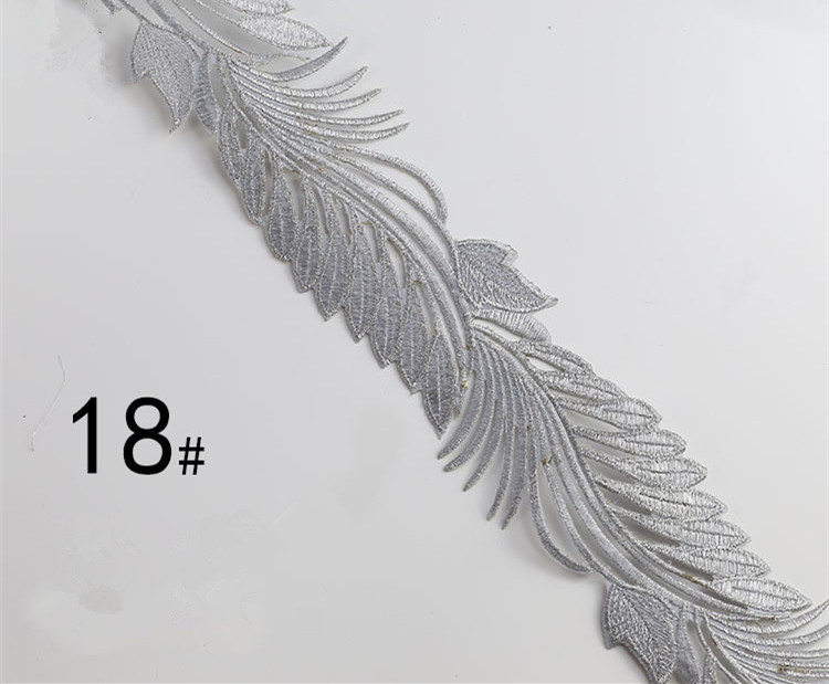 Embroidered lace with gold and silver ancient costume patterns diy ethnic garment costume dress embellished textile iron-on lace trims CB02