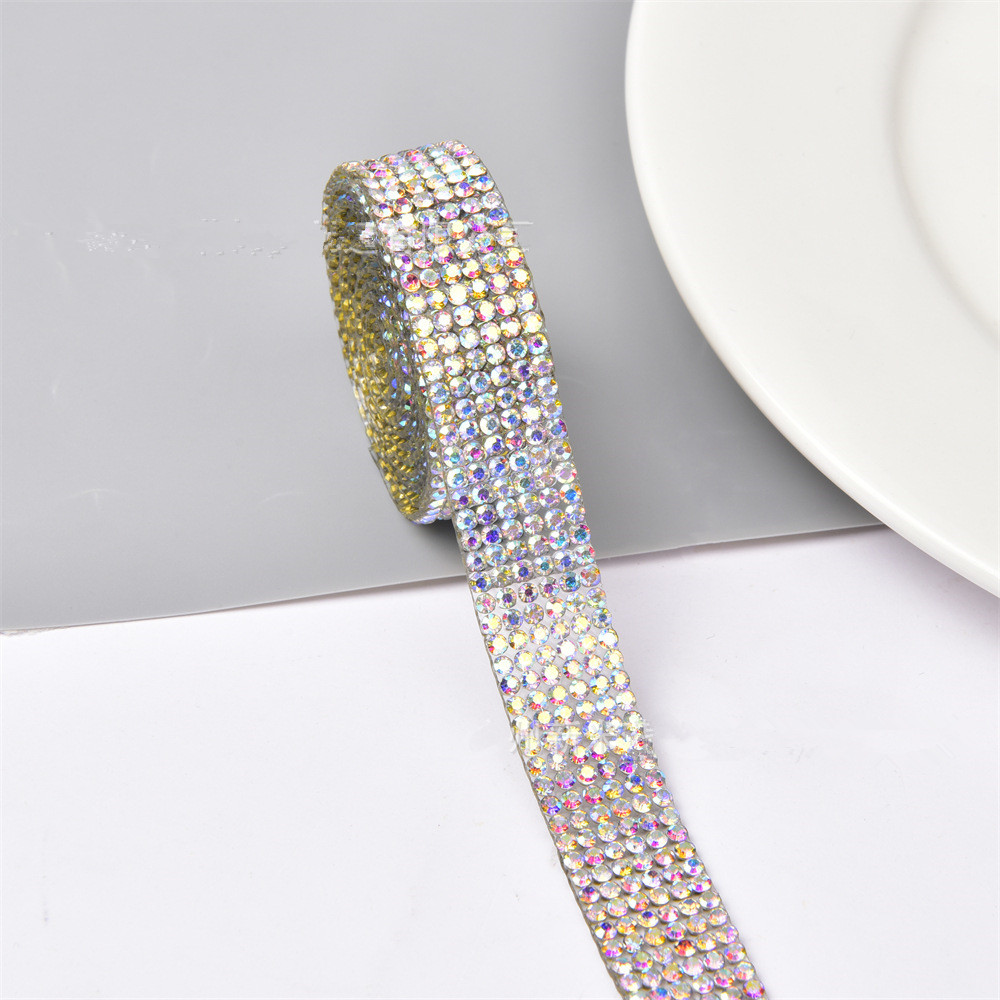 Hot products hot-fixed crystal chain trim crystal hot fix rhinestone tape hotfix rhinestone tape ZS1