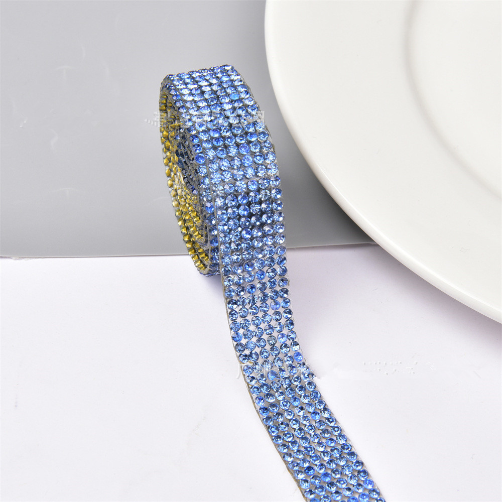 Hot products hot-fixed crystal chain trim crystal hot fix rhinestone tape hotfix rhinestone tape ZS1