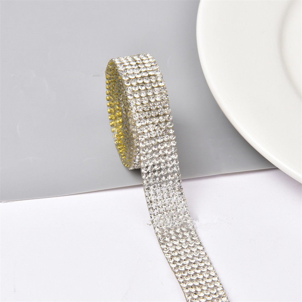 Hot products hot-fixed crystal chain trim crystal hot fix rhinestone tape hotfix rhinestone tape ZS1