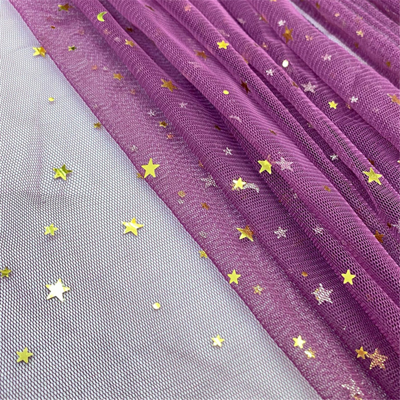 Stars and moon hot stamping Flower packaging gauze bouquet rose wrapped paper Florist materials Valentine's Day flower yarn MF96