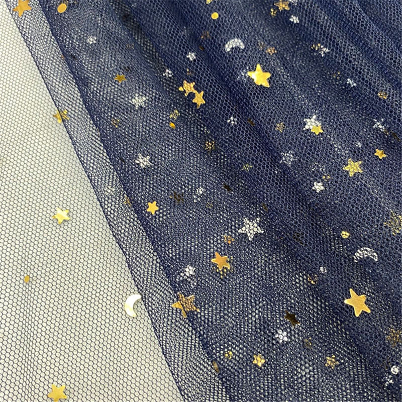 Stars and moon hot stamping Flower packaging gauze bouquet rose wrapped paper Florist materials Valentine's Day flower yarn MF96