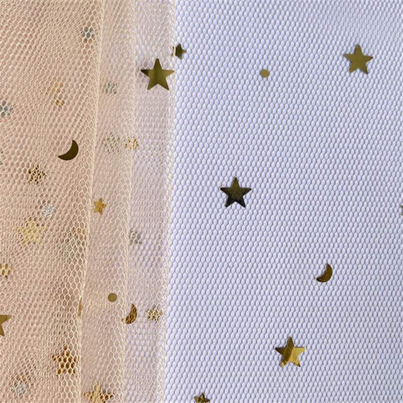 Stars and moon hot stamping Flower packaging gauze bouquet rose wrapped paper Florist materials Valentine's Day flower yarn MF96