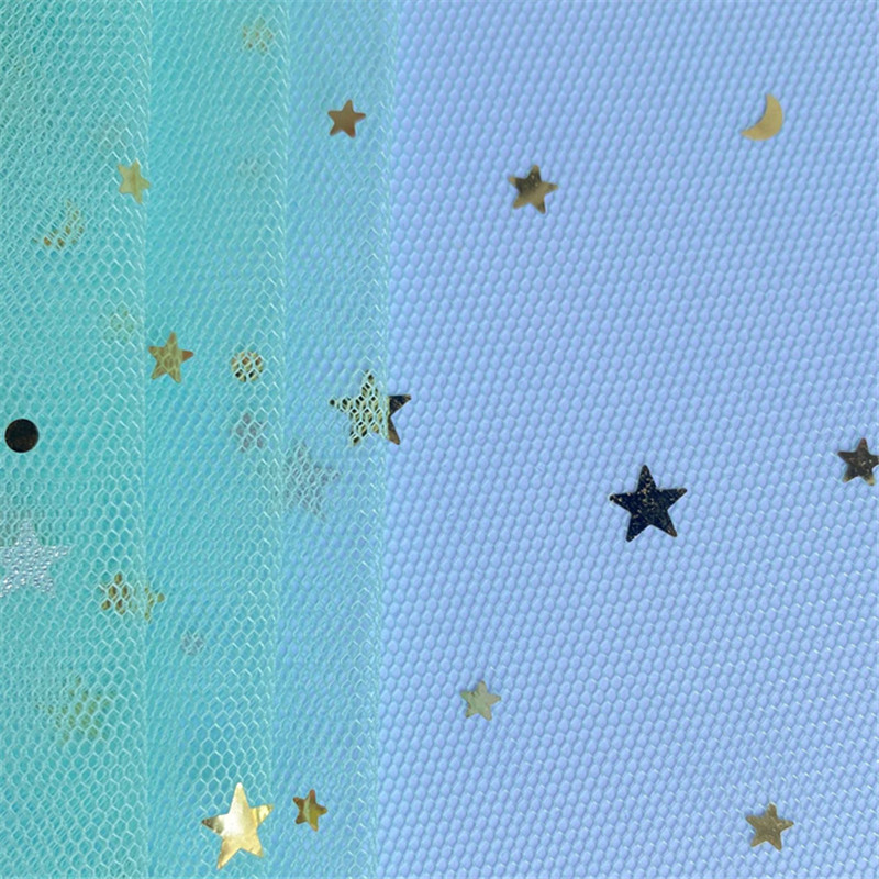 Stars and moon hot stamping Flower packaging gauze bouquet rose wrapped paper Florist materials Valentine's Day flower yarn MF96