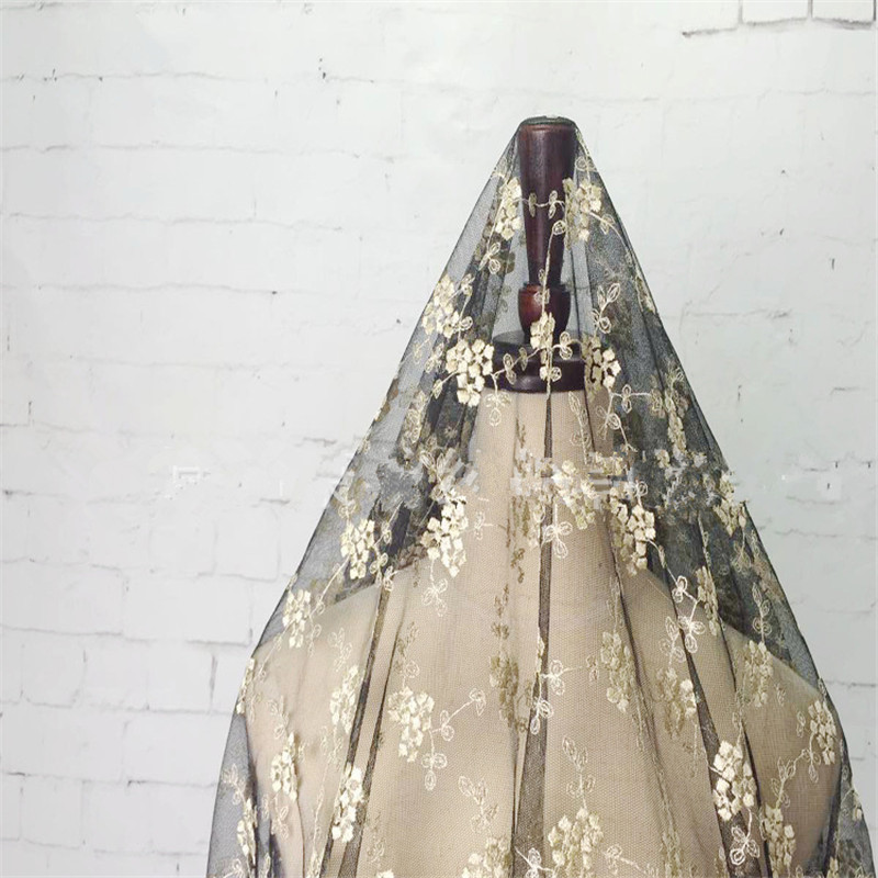 Latest Design Handmade Tulle Embroidery Heavy Beaded Luxury 3D Lace Fabric With Sequence MF01