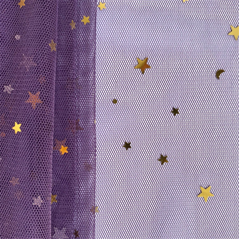 Stars and moon hot stamping Flower packaging gauze bouquet rose wrapped paper Florist materials Valentine's Day flower yarn MF96