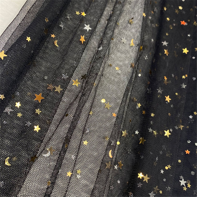 Stars and moon hot stamping Flower packaging gauze bouquet rose wrapped paper Florist materials Valentine's Day flower yarn MF96