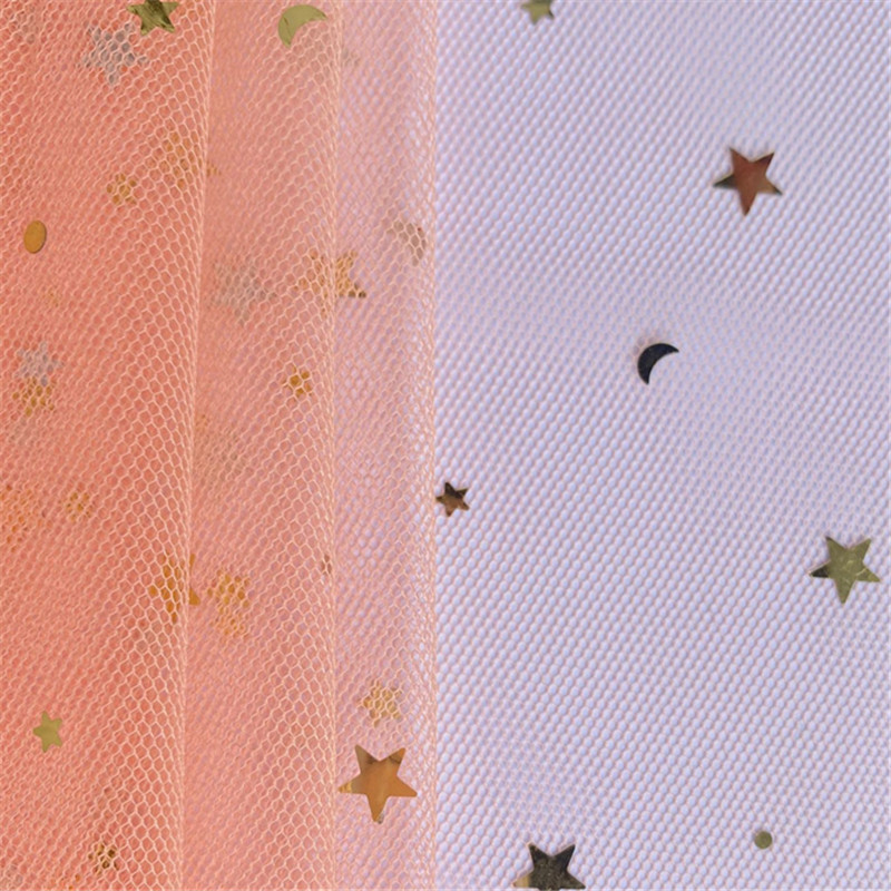 Stars and moon hot stamping Flower packaging gauze bouquet rose wrapped paper Florist materials Valentine's Day flower yarn MF96