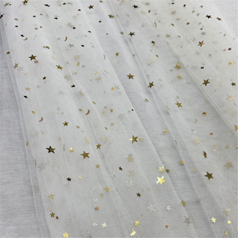 Stars and moon hot stamping Flower packaging gauze bouquet rose wrapped paper Florist materials Valentine's Day flower yarn MF96