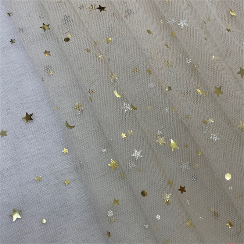 Stars and moon hot stamping Flower packaging gauze bouquet rose wrapped paper Florist materials Valentine's Day flower yarn MF96