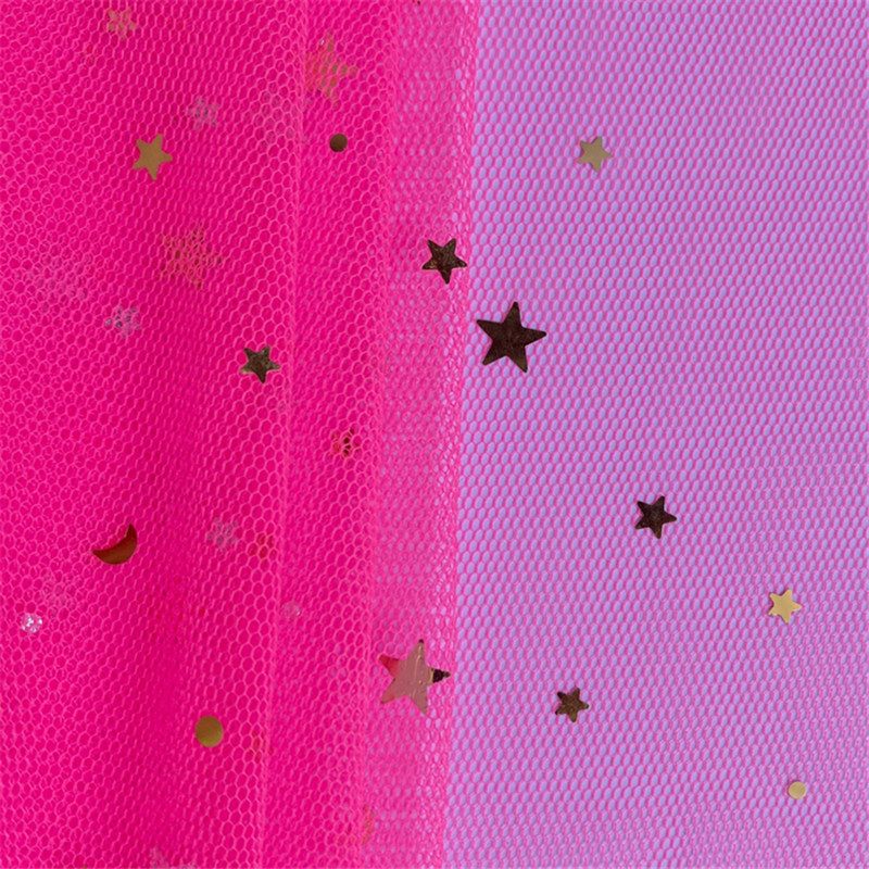 Stars and moon hot stamping Flower packaging gauze bouquet rose wrapped paper Florist materials Valentine's Day flower yarn MF96