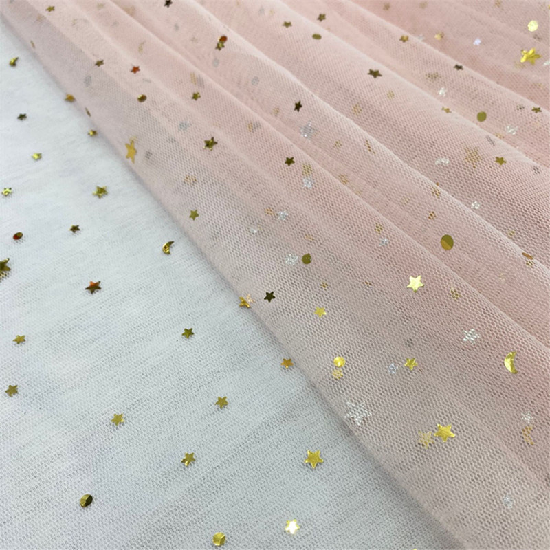 Stars and moon hot stamping Flower packaging gauze bouquet rose wrapped paper Florist materials Valentine's Day flower yarn MF96