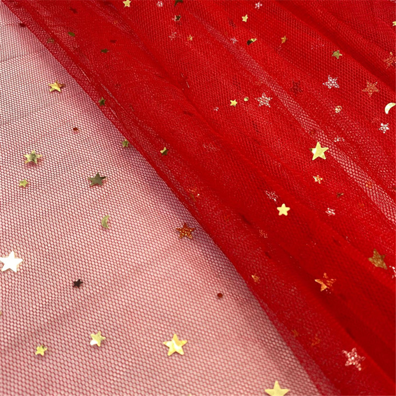 Stars and moon hot stamping Flower packaging gauze bouquet rose wrapped paper Florist materials Valentine's Day flower yarn MF96