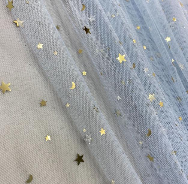 Stars and moon hot stamping Flower packaging gauze bouquet rose wrapped paper Florist materials Valentine's Day flower yarn MF96