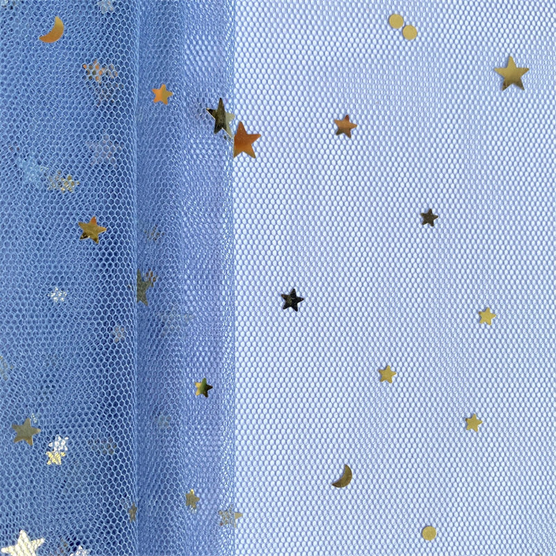 Stars and moon hot stamping Flower packaging gauze bouquet rose wrapped paper Florist materials Valentine's Day flower yarn MF96