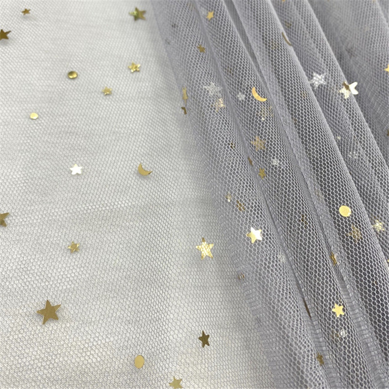 Stars and moon hot stamping Flower packaging gauze bouquet rose wrapped paper Florist materials Valentine's Day flower yarn MF96