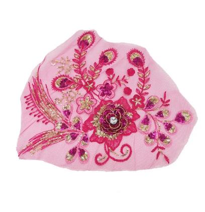 zsbszc 5pcs 32*28cm mesh embroidery 3D flower sequins bright diamond patch stage performance clothing accessories ZA99